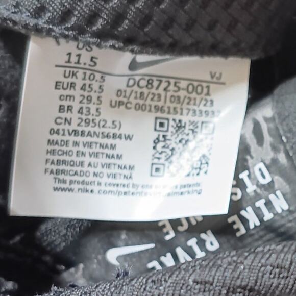 Nike‎ men's Rival Distance Track & Field Spikes Shoes DC8725-001 Size 11.5 - Picture 9 of 13